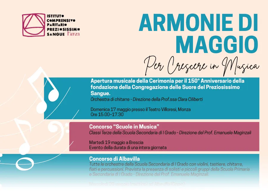 Locandina di Armonie di Maggio – Per Crescere in Musica
